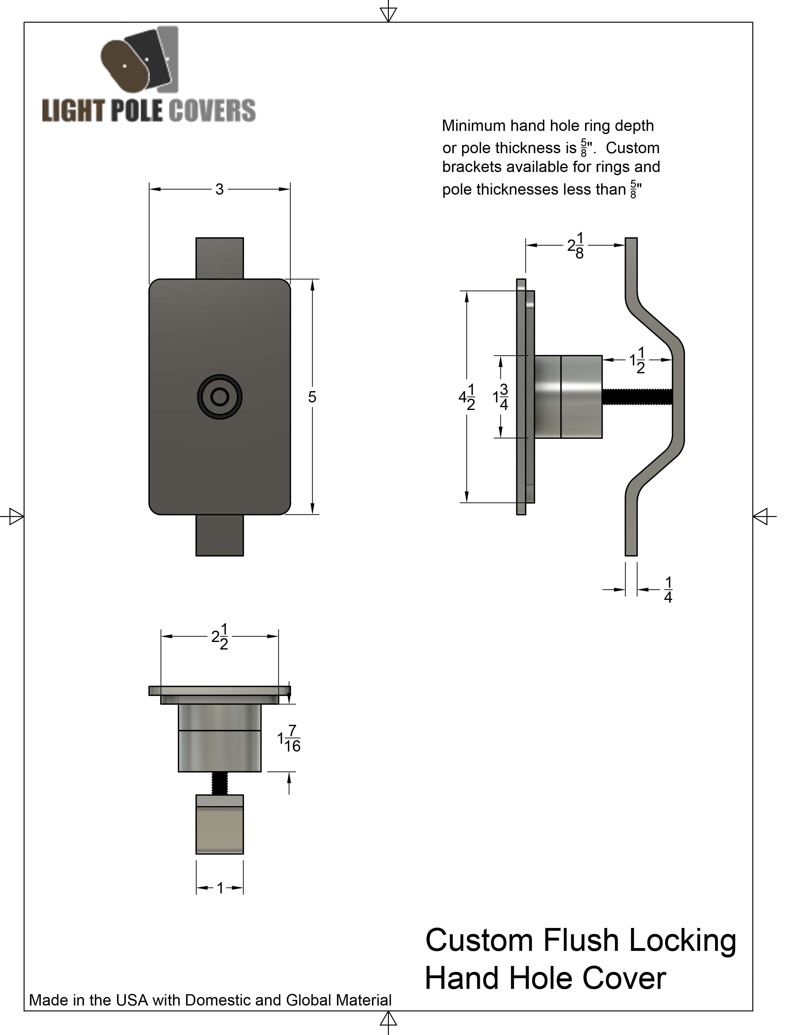 Custom Locking Hand Hole Covers Custom Locking Hand Hole Covers