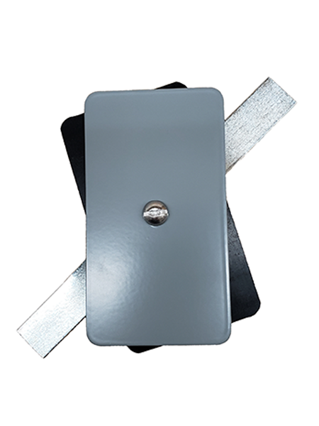 Hand Hole Cover - 2.5"x4.5" Flat Rectangular Steel  - Grey