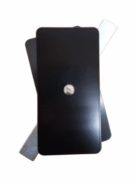 Hand Hole Cover - 2.5"x5" Flat Rectangular Aluminum - Black