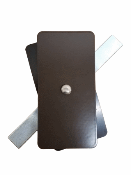Hand Hole Cover  - 2.5"x5" Flat Rectangular Steel - Bronze
