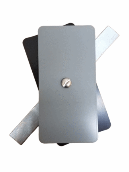Hand Hole Cover - 2.5"x5" Flat Rectangular Aluminum  - Grey