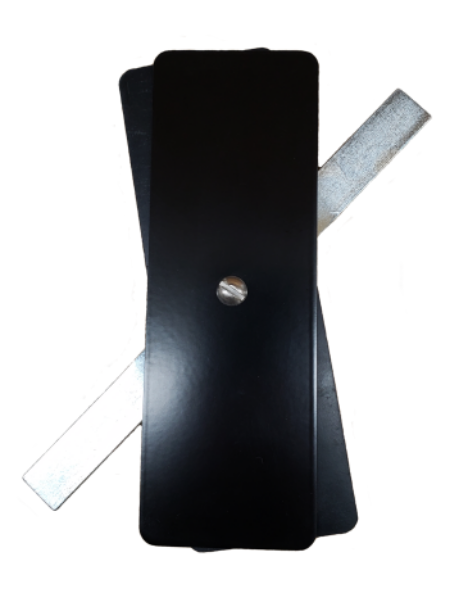 Hand Hole Cover - 2.5"x7.25" Flat Rectangular Steel - Black