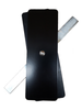 Hand Hole Cover - 2.5"x7.25" Flat Rectangular Steel - Black