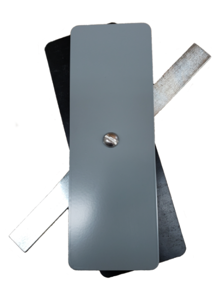 Hand Hole Cover - 2.5"x7.25" Flat Rectangular Steel  - Grey