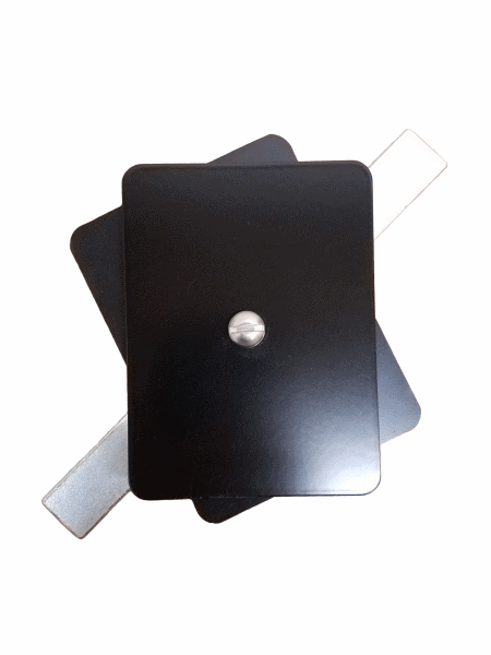 Hand Hole Cover - 3"x4" Flat Rectangular Aluminum  - Black