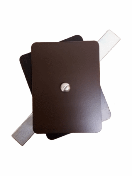 Hand Hole Cover  - 3"x4" Flat Rectangular Aluminum - Bronze