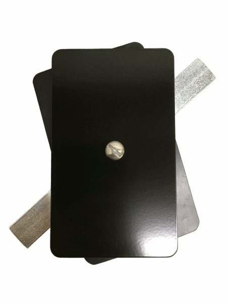 Hand Hole Cover - 3"x5" Flat Rectangular Steel - Black