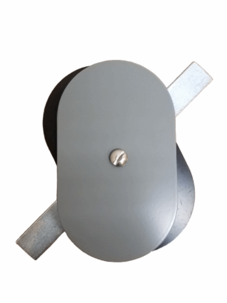 Hand Hole Cover - 3"x5" Flat Oval Aluminum  - Grey