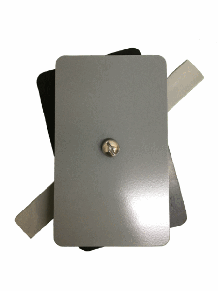 Hand Hole Cover - 3"x5" Flat Rectangular Aluminum  - Grey